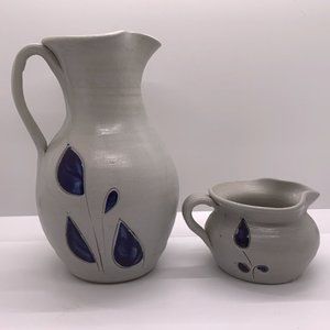Williamsburg Pottery Pitcher and Creamer Set